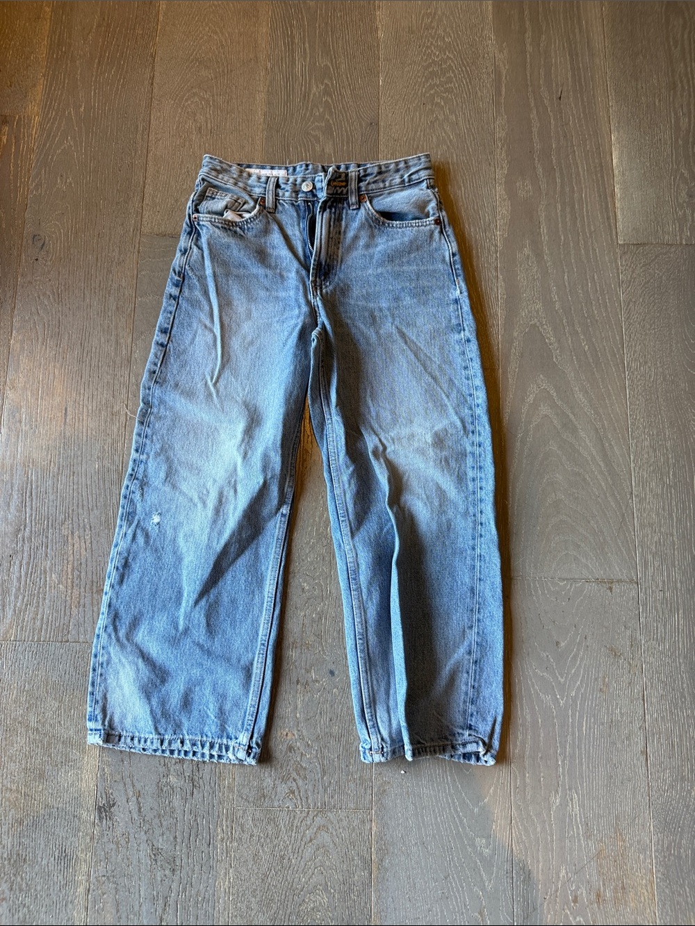 Zara Wide-Leg Light Blue Denim Jeans